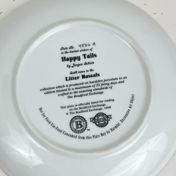 Vintage “Happy Tails ” Litter Rascals Collectors Plate - Picture 2 of 7